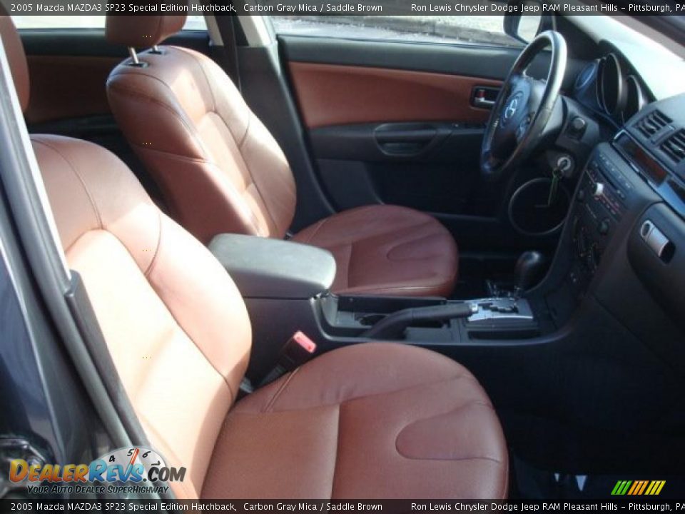 2005 Mazda MAZDA3 SP23 Special Edition Hatchback Carbon Gray Mica / Saddle Brown Photo #13