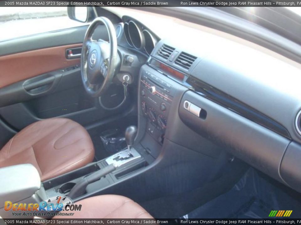2005 Mazda MAZDA3 SP23 Special Edition Hatchback Carbon Gray Mica / Saddle Brown Photo #14