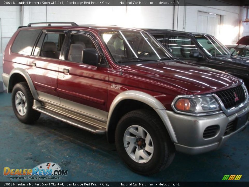 2001 Mitsubishi Montero Sport XLS 4x4 Cambridge Red Pearl / Gray Photo #1