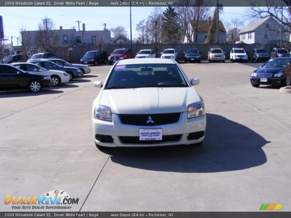 2009 Mitsubishi Galant ES Dover White Pearl / Beige Photo #3