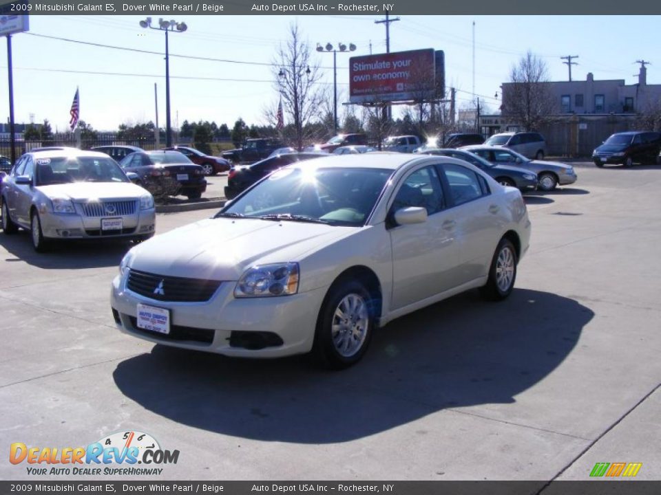 2009 Mitsubishi Galant ES Dover White Pearl / Beige Photo #4