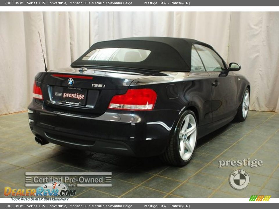 2008 BMW 1 Series 135i Convertible Monaco Blue Metallic / Savanna Beige Photo #2