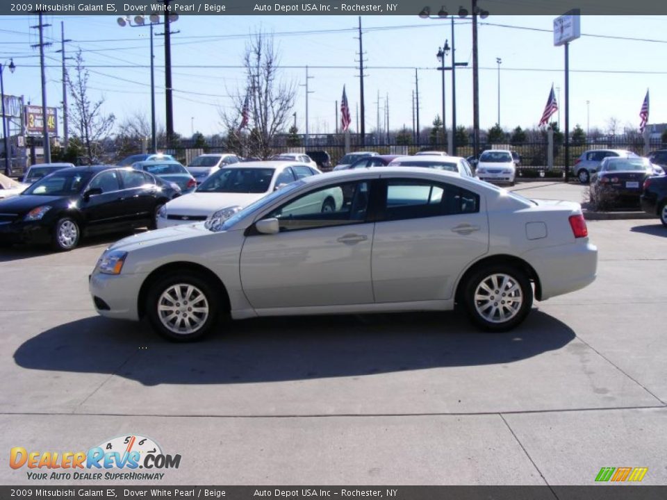 2009 Mitsubishi Galant ES Dover White Pearl / Beige Photo #5