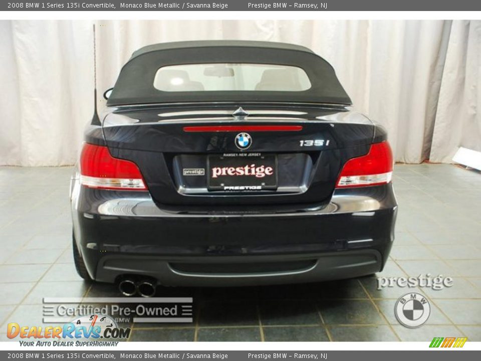2008 BMW 1 Series 135i Convertible Monaco Blue Metallic / Savanna Beige Photo #3