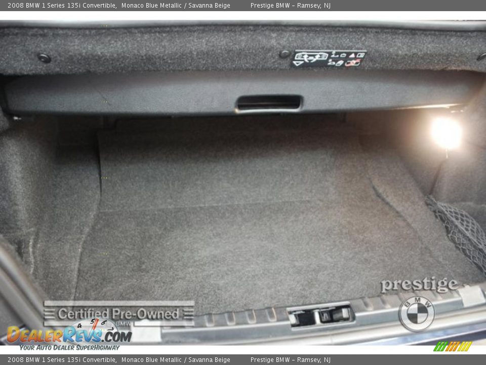 2008 BMW 1 Series 135i Convertible Monaco Blue Metallic / Savanna Beige Photo #5