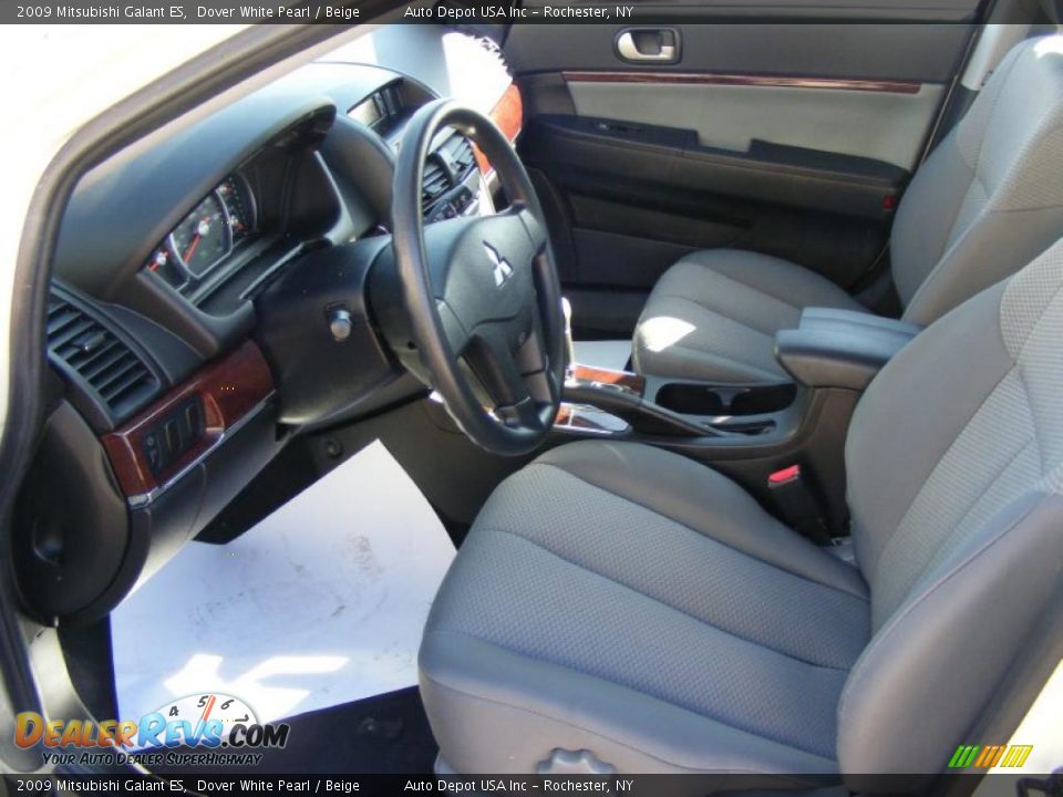 2009 Mitsubishi Galant ES Dover White Pearl / Beige Photo #9