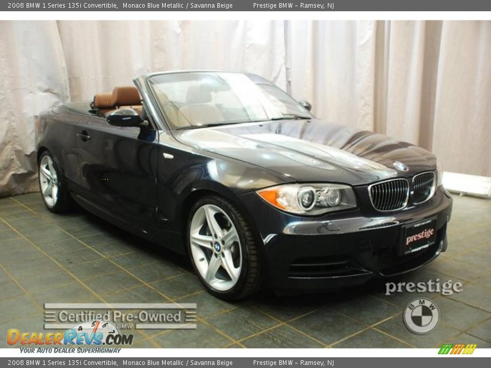 2008 BMW 1 Series 135i Convertible Monaco Blue Metallic / Savanna Beige Photo #8