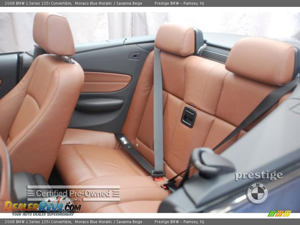 2008 BMW 1 Series 135i Convertible Monaco Blue Metallic / Savanna Beige Photo #9