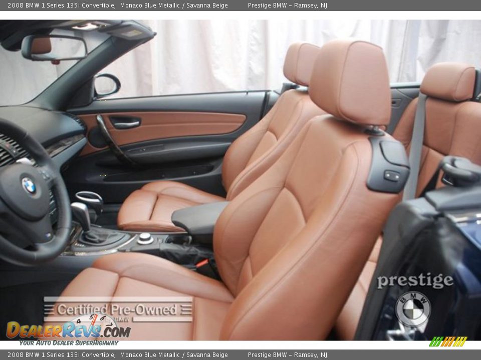 2008 BMW 1 Series 135i Convertible Monaco Blue Metallic / Savanna Beige Photo #10