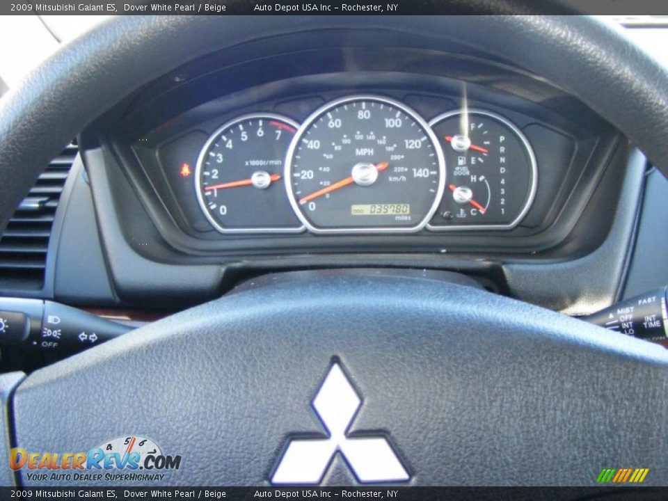 2009 Mitsubishi Galant ES Dover White Pearl / Beige Photo #14
