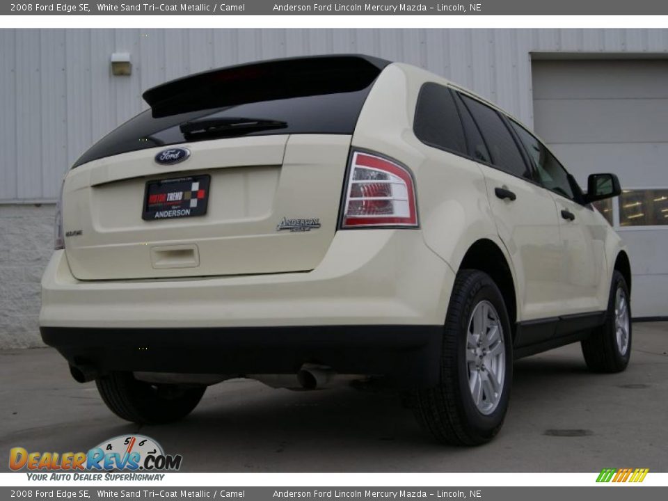 2008 Ford Edge SE White Sand Tri-Coat Metallic / Camel Photo #7