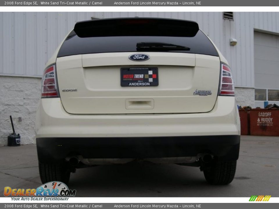 2008 Ford Edge SE White Sand Tri-Coat Metallic / Camel Photo #8