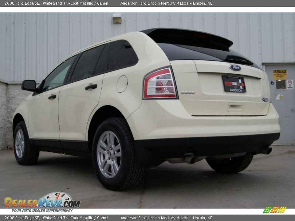 2008 Ford Edge SE White Sand Tri-Coat Metallic / Camel Photo #9