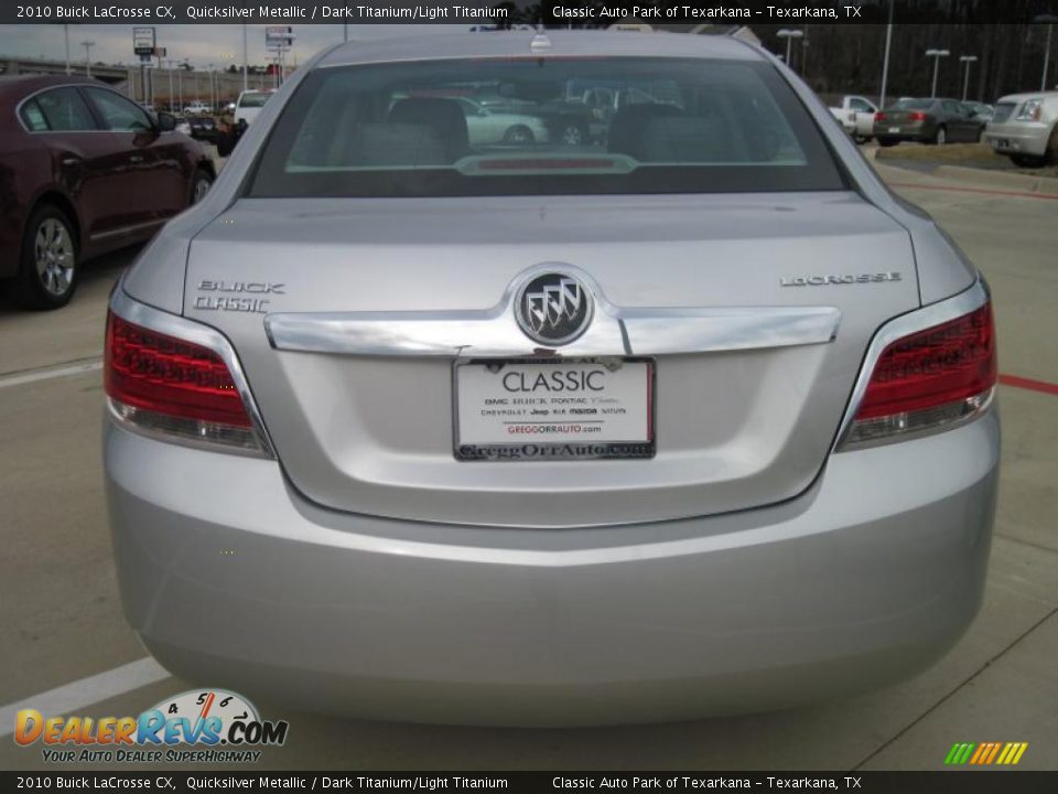 2010 Buick LaCrosse CX Quicksilver Metallic / Dark Titanium/Light Titanium Photo #6