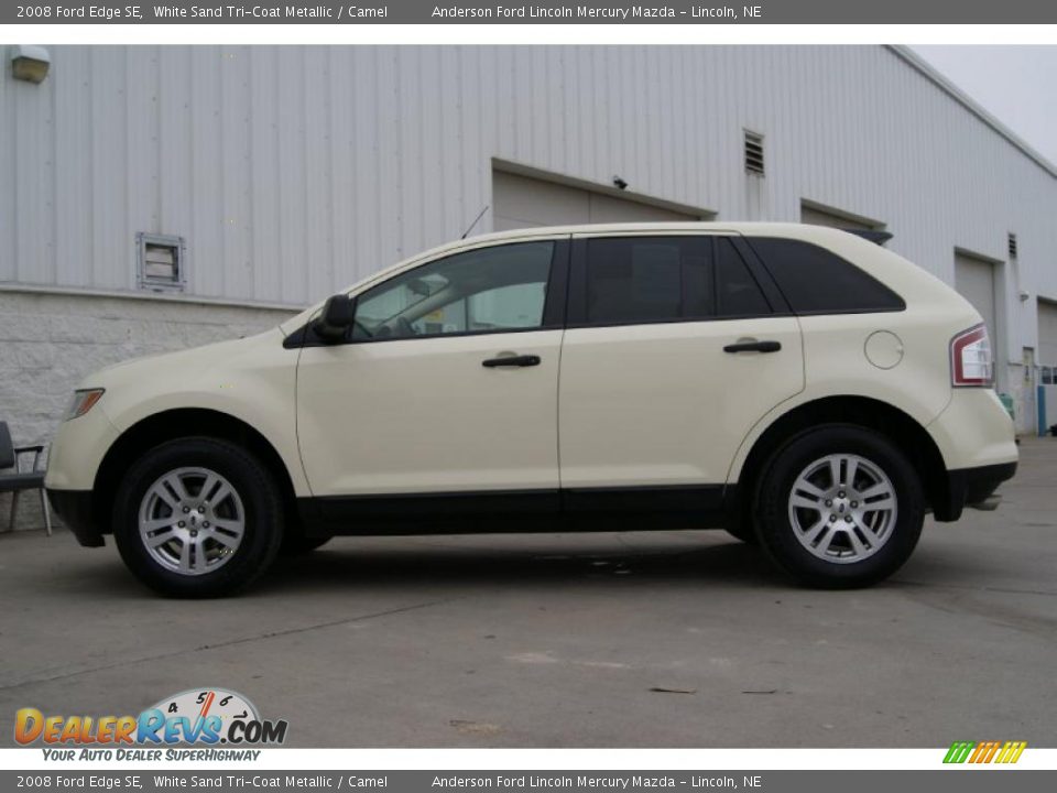 2008 Ford Edge SE White Sand Tri-Coat Metallic / Camel Photo #11