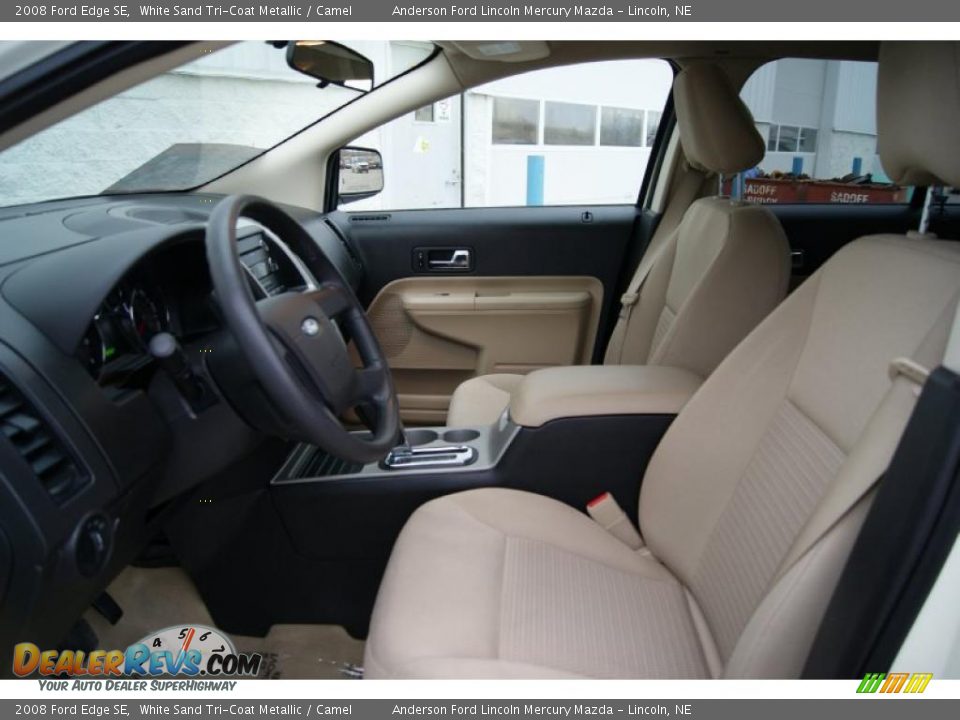 2008 Ford Edge SE White Sand Tri-Coat Metallic / Camel Photo #13