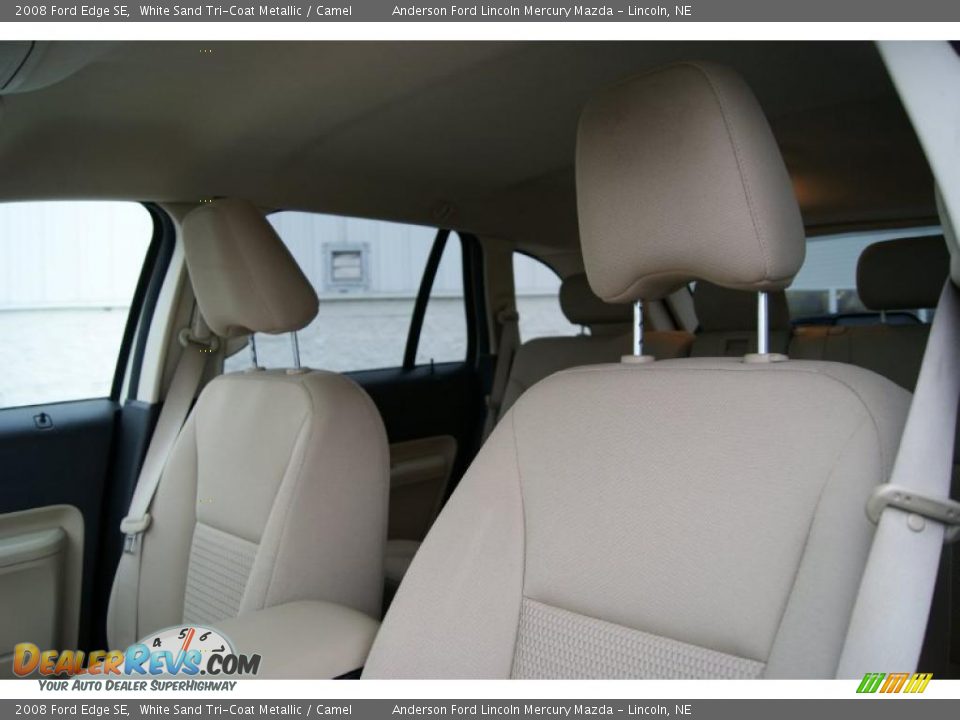 2008 Ford Edge SE White Sand Tri-Coat Metallic / Camel Photo #15