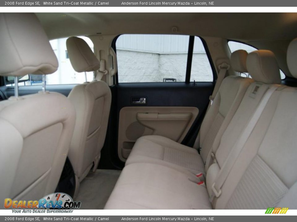 2008 Ford Edge SE White Sand Tri-Coat Metallic / Camel Photo #16