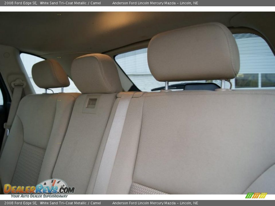 2008 Ford Edge SE White Sand Tri-Coat Metallic / Camel Photo #18