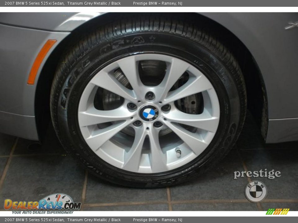 2007 BMW 5 Series 525xi Sedan Titanium Grey Metallic / Black Photo #7