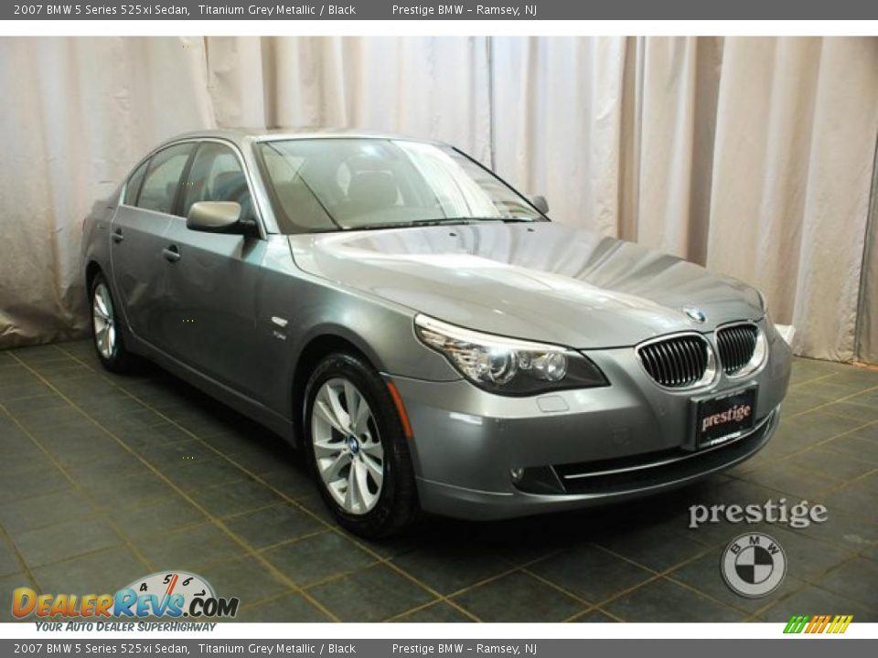 2007 BMW 5 Series 525xi Sedan Titanium Grey Metallic / Black Photo #10