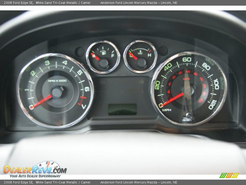 2008 Ford Edge SE White Sand Tri-Coat Metallic / Camel Photo #24
