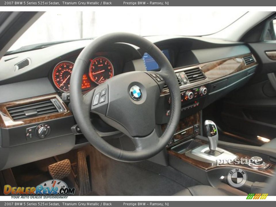 2007 BMW 5 Series 525xi Sedan Titanium Grey Metallic / Black Photo #12