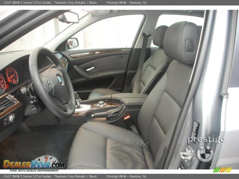 2007 BMW 5 Series 525xi Sedan Titanium Grey Metallic / Black Photo #13