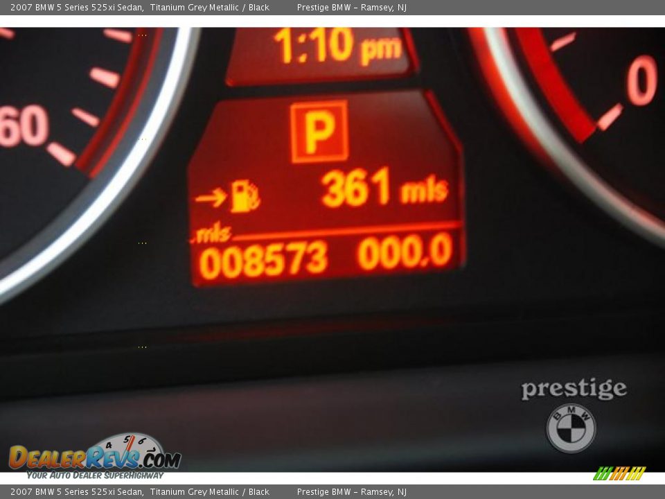 2007 BMW 5 Series 525xi Sedan Titanium Grey Metallic / Black Photo #17