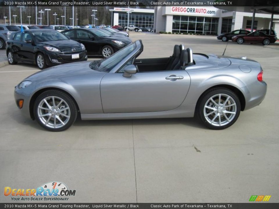 2010 Mazda MX-5 Miata Grand Touring Roadster Liquid Silver Metallic / Black Photo #3