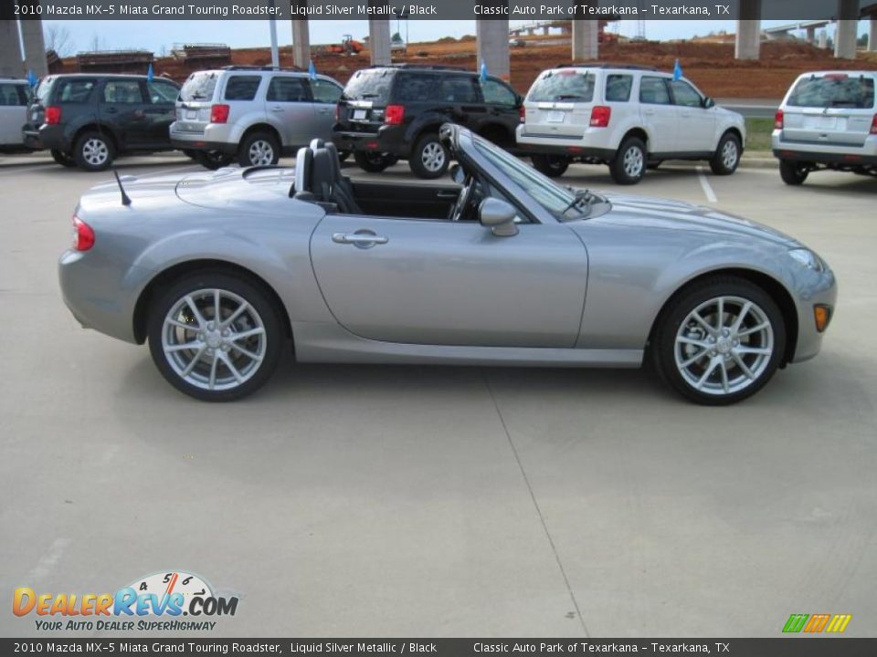 2010 Mazda MX-5 Miata Grand Touring Roadster Liquid Silver Metallic / Black Photo #4