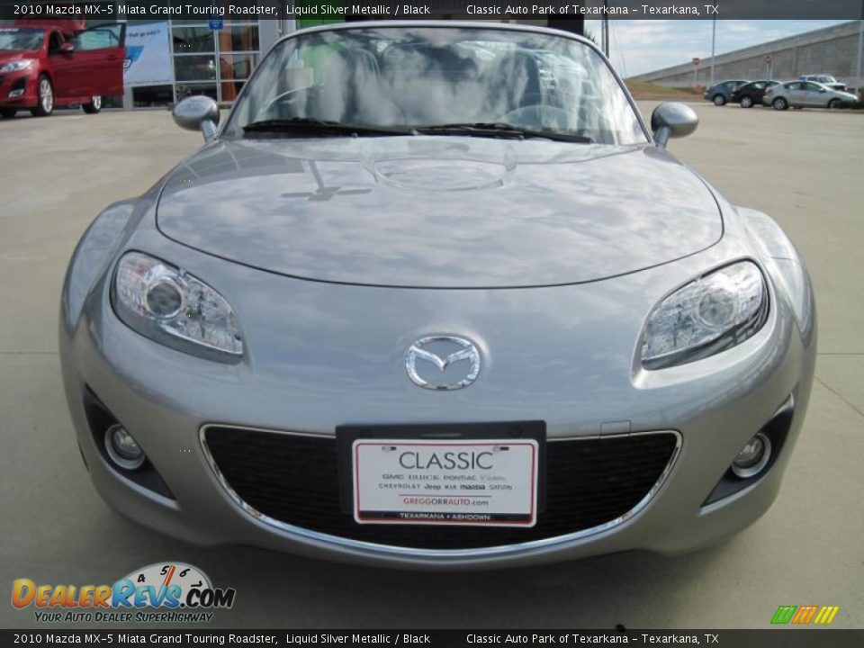 2010 Mazda MX-5 Miata Grand Touring Roadster Liquid Silver Metallic / Black Photo #5