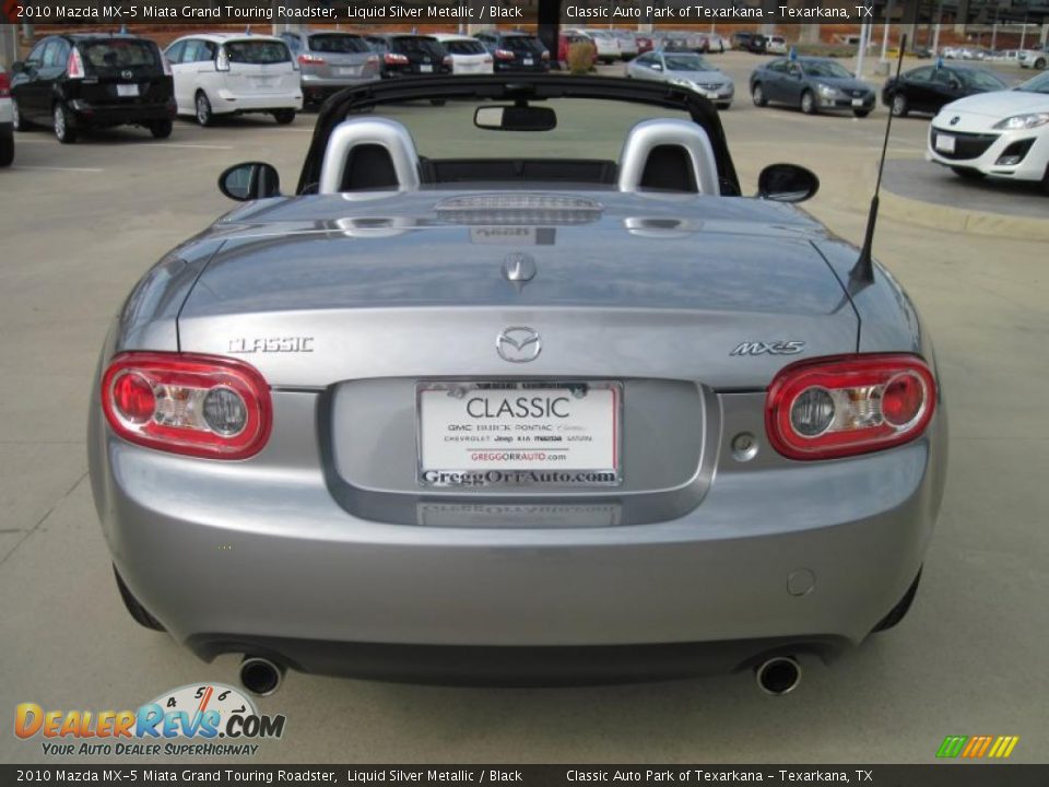 2010 Mazda MX-5 Miata Grand Touring Roadster Liquid Silver Metallic / Black Photo #6