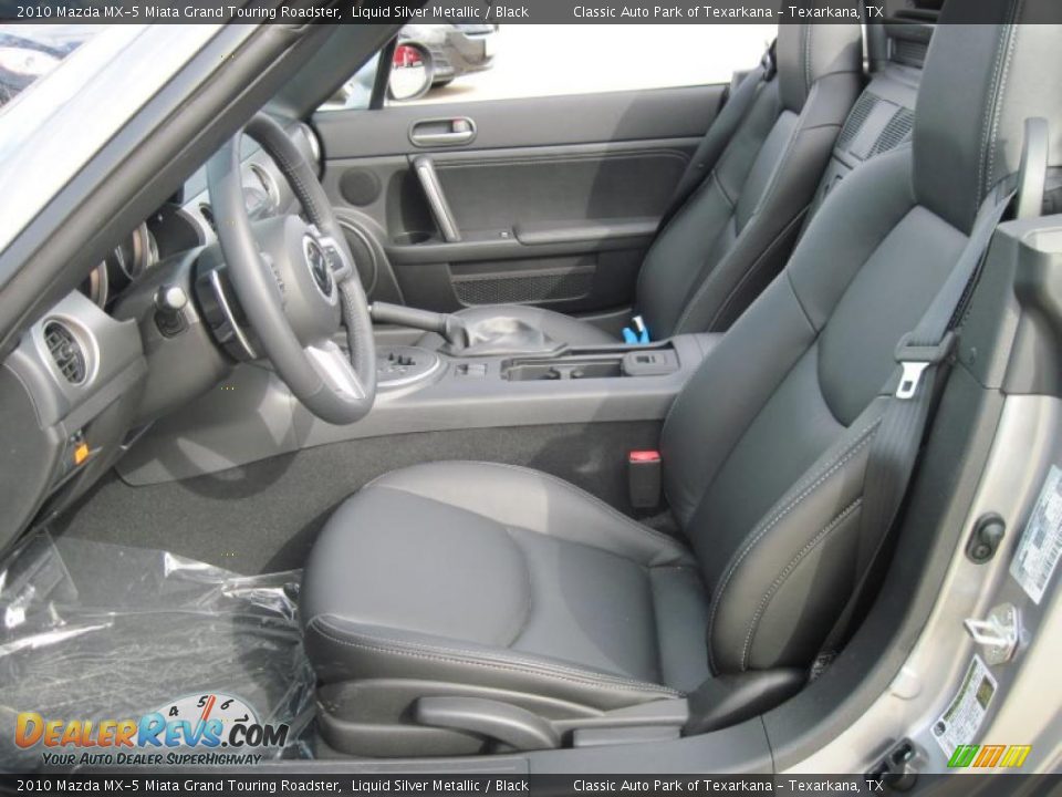 2010 Mazda MX-5 Miata Grand Touring Roadster Liquid Silver Metallic / Black Photo #7