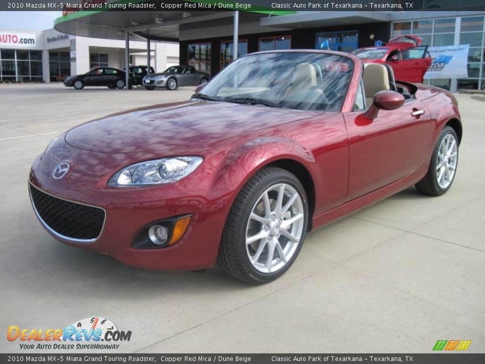 2010 Mazda MX-5 Miata Grand Touring Roadster Copper Red Mica / Dune Beige Photo #1