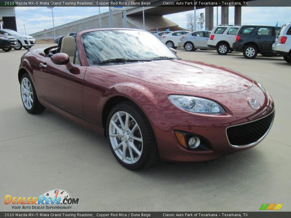 2010 Mazda MX-5 Miata Grand Touring Roadster Copper Red Mica / Dune Beige Photo #2