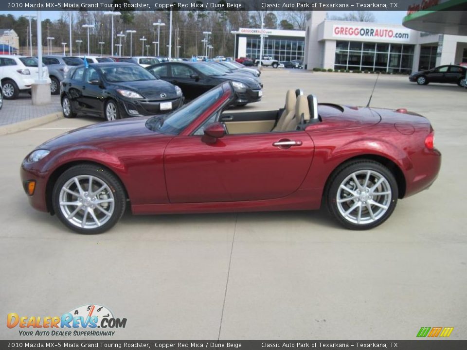 2010 Mazda MX-5 Miata Grand Touring Roadster Copper Red Mica / Dune Beige Photo #3