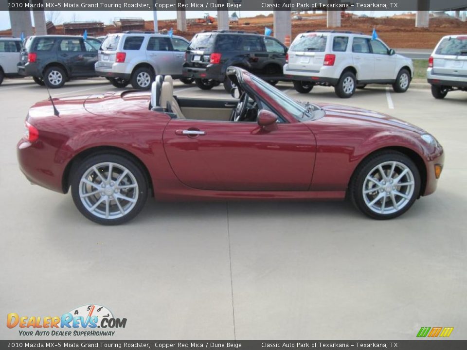 2010 Mazda MX-5 Miata Grand Touring Roadster Copper Red Mica / Dune Beige Photo #4