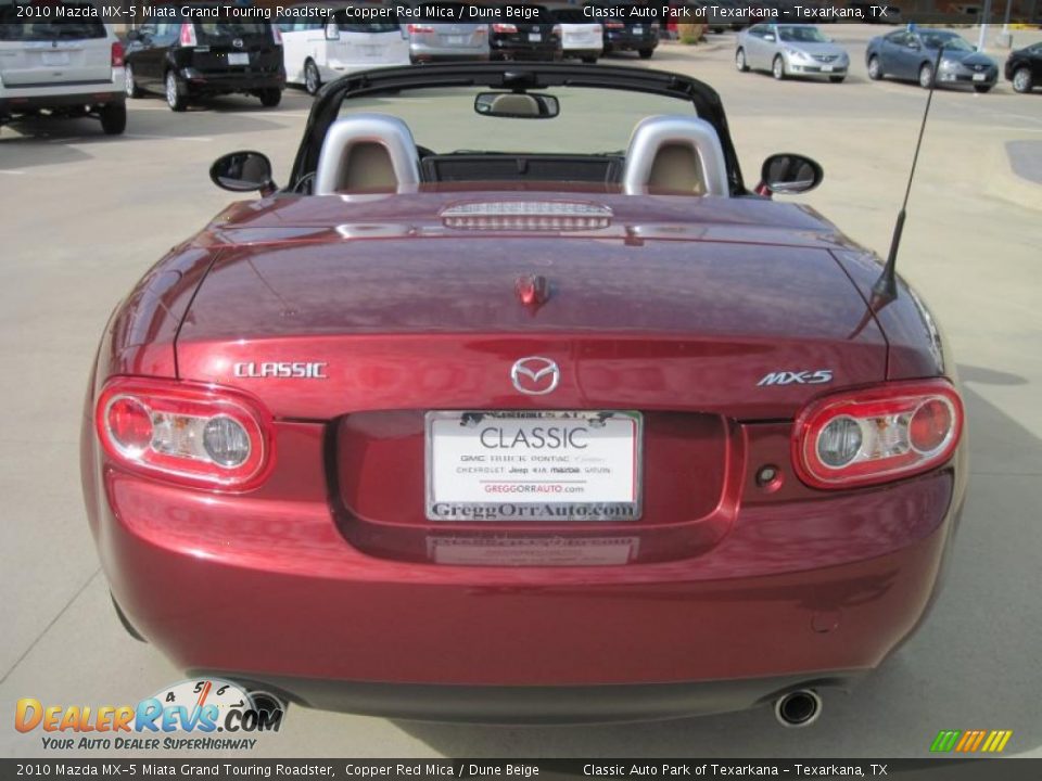 2010 Mazda MX-5 Miata Grand Touring Roadster Copper Red Mica / Dune Beige Photo #6