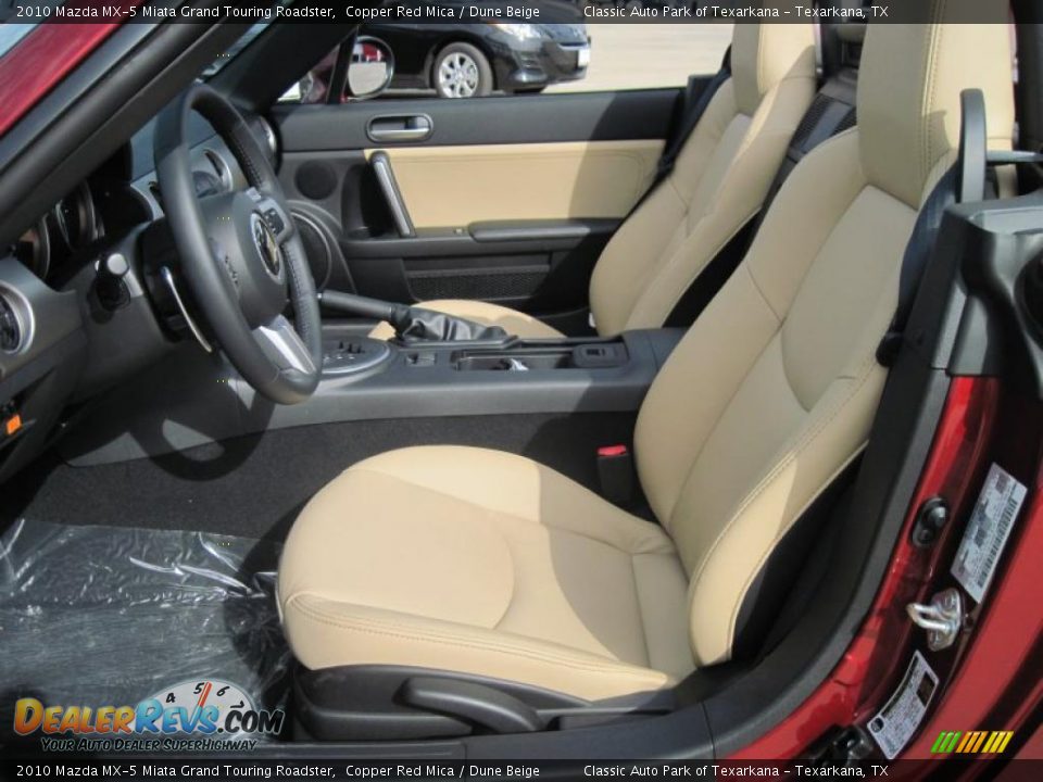 2010 Mazda MX-5 Miata Grand Touring Roadster Copper Red Mica / Dune Beige Photo #7