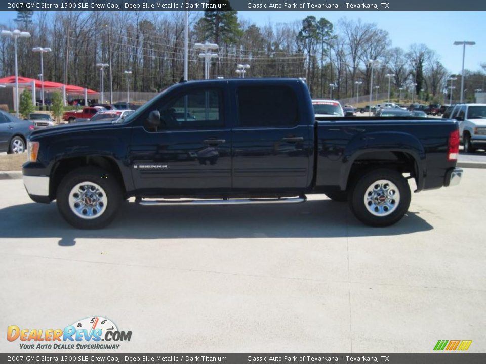 2007 GMC Sierra 1500 SLE Crew Cab Deep Blue Metallic / Dark Titanium Photo #3