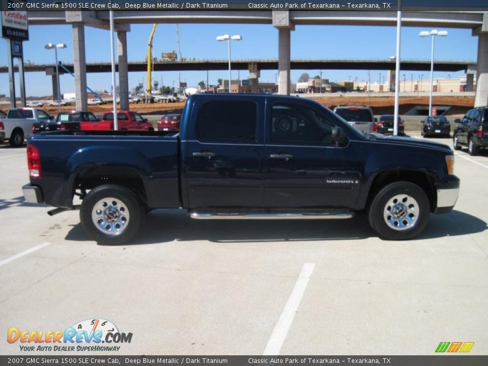 2007 GMC Sierra 1500 SLE Crew Cab Deep Blue Metallic / Dark Titanium Photo #4