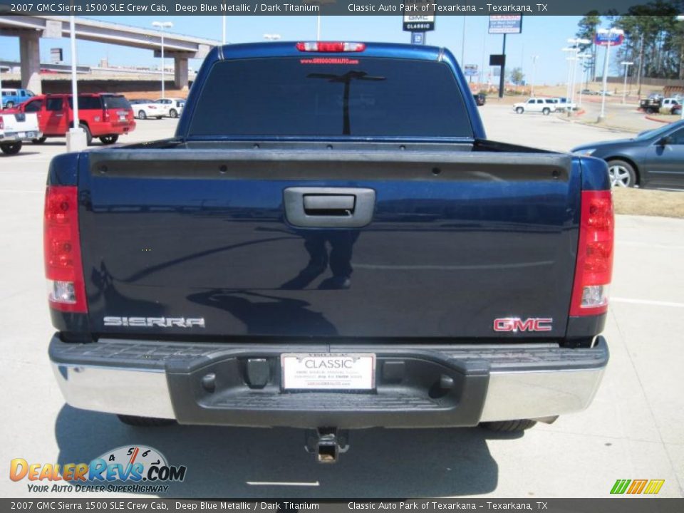 2007 GMC Sierra 1500 SLE Crew Cab Deep Blue Metallic / Dark Titanium Photo #6