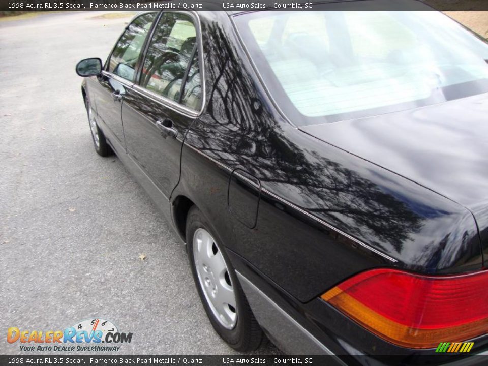 1998 Acura RL 3.5 Sedan Flamenco Black Pearl Metallic / Quartz Photo #5