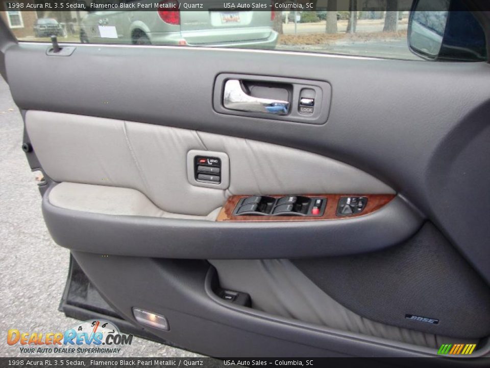1998 Acura RL 3.5 Sedan Flamenco Black Pearl Metallic / Quartz Photo #13
