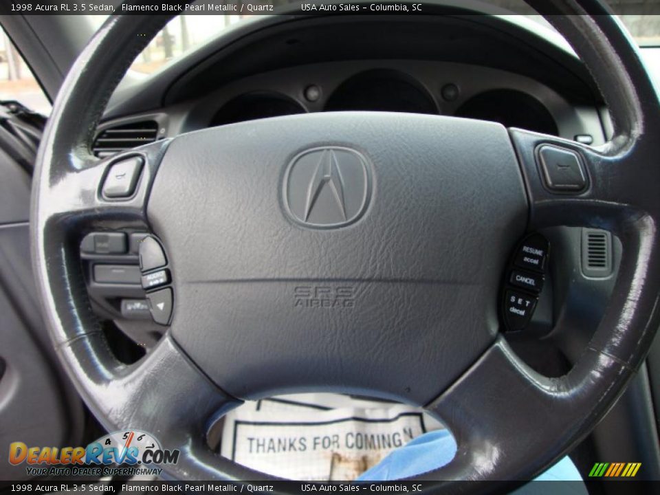 1998 Acura RL 3.5 Sedan Flamenco Black Pearl Metallic / Quartz Photo #15