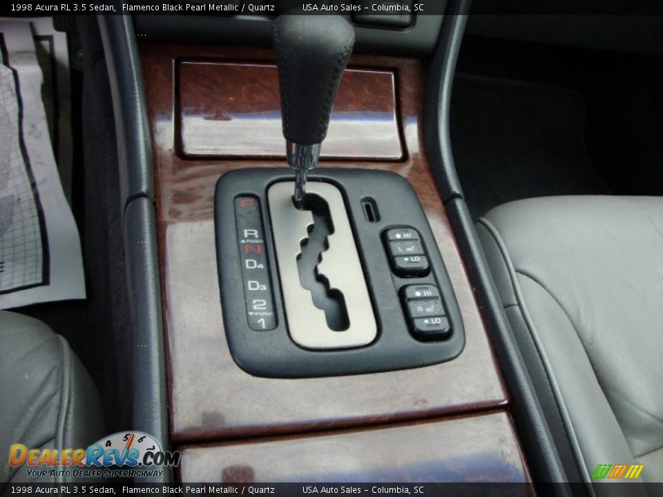1998 Acura RL 3.5 Sedan Flamenco Black Pearl Metallic / Quartz Photo #20