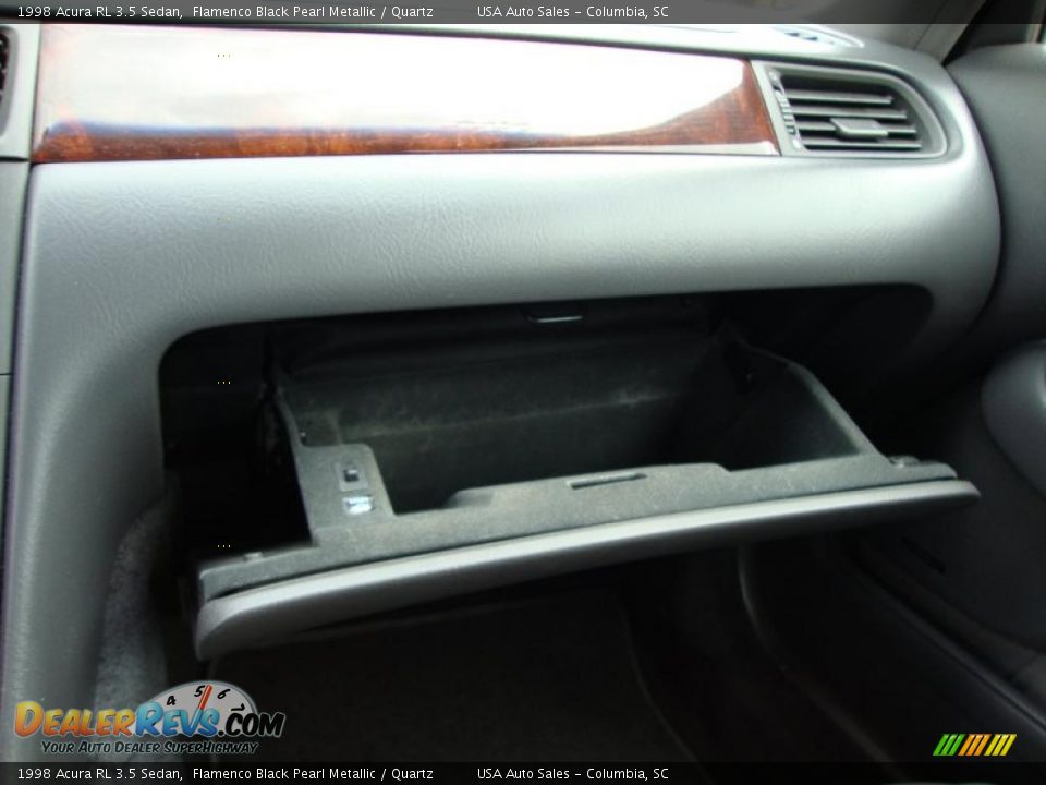 1998 Acura RL 3.5 Sedan Flamenco Black Pearl Metallic / Quartz Photo #23