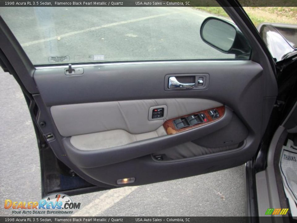 1998 Acura RL 3.5 Sedan Flamenco Black Pearl Metallic / Quartz Photo #34