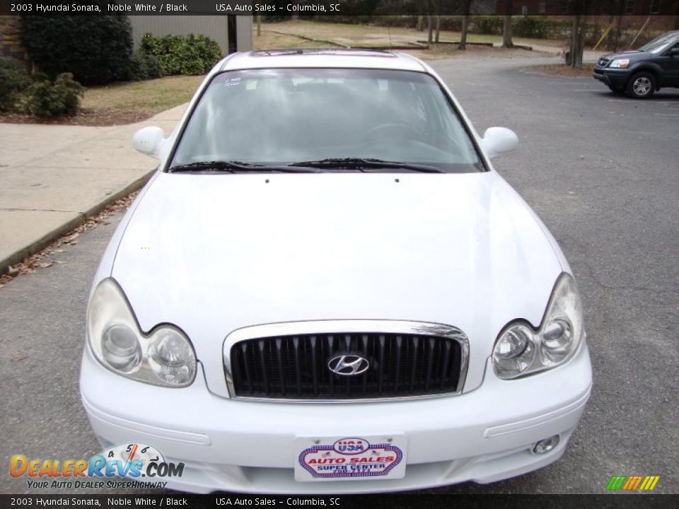 2003 Hyundai Sonata Noble White / Black Photo #3